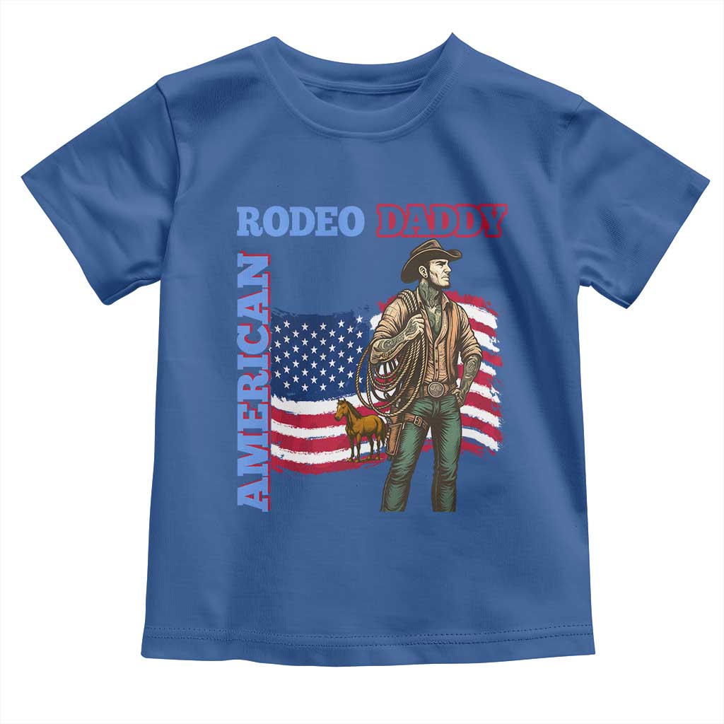 Patriotic Cowboy Toddler T Shirt American Rodeo Daddy USA Rodeo Art - Wonder Print Shop