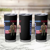 Patriotic Cowboy Tumbler Cup American Rodeo Daddy USA Rodeo Art