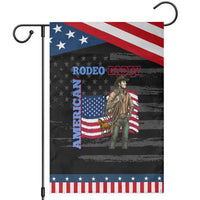 Patriotic Cowboy Garden Flag American Rodeo Daddy USA Rodeo Art