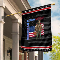 Patriotic Cowboy Garden Flag American Rodeo Daddy USA Rodeo Art
