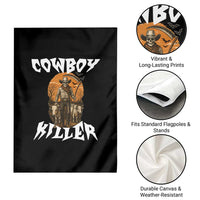Cowboy Killer Halloween Skeleton Garden Flag Gothic Western Art - Wonder Print Shop