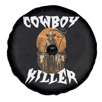 Cowboy Killer Halloween Skeleton Spare Tire Cover Gothic Western Art - Wonder Print Shop