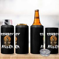 Cowboy Killer Halloween Skeleton 4 in 1 Can Cooler Tumbler Gothic Western Art