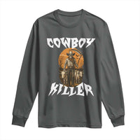 Cowboy Killer Halloween Skeleton Long Sleeve Shirt Gothic Western Art - Wonder Print Shop