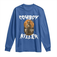 Cowboy Killer Halloween Skeleton Long Sleeve Shirt Gothic Western Art - Wonder Print Shop