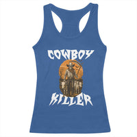 Cowboy Killer Halloween Skeleton Racerback Tank Top Gothic Western Art - Wonder Print Shop
