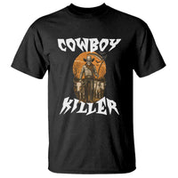 Cowboy Killer Halloween Skeleton T Shirt Gothic Western Art - Wonder Print Shop