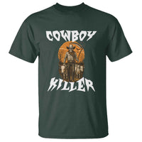 Cowboy Killer Halloween Skeleton T Shirt Gothic Western Art - Wonder Print Shop