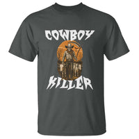 Cowboy Killer Halloween Skeleton T Shirt Gothic Western Art - Wonder Print Shop