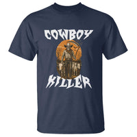 Cowboy Killer Halloween Skeleton T Shirt Gothic Western Art - Wonder Print Shop