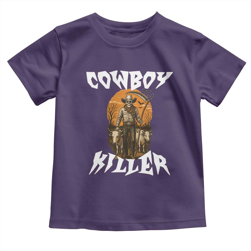 Cowboy Killer Halloween Skeleton Toddler T Shirt Gothic Western Art - Wonder Print Shop