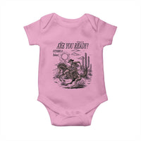 Halloween Skeleton Baby Onesie Are You Ready October 31 Rodeo Cowboy - Wonder Print Shop