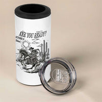 Halloween Skeleton 4 in 1 Can Cooler Tumbler Are You Ready October 31 Rodeo Cowboy