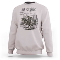 Halloween Skeleton Sweatshirt Are You Ready October 31 Rodeo Cowboy - Wonder Print Shop