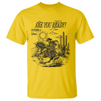 Halloween Skeleton T Shirt Are You Ready October 31 Rodeo Cowboy - Wonder Print Shop
