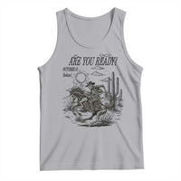 Halloween Skeleton Tank Top Are You Ready October 31 Rodeo Cowboy - Wonder Print Shop