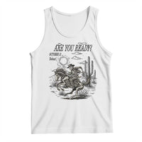 Halloween Skeleton Tank Top Are You Ready October 31 Rodeo Cowboy - Wonder Print Shop
