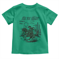 Halloween Skeleton Toddler T Shirt Are You Ready October 31 Rodeo Cowboy - Wonder Print Shop