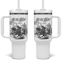 Halloween Skeleton Tumbler With Handle Are You Ready October 31 Rodeo Cowboy