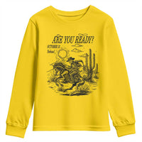 Halloween Skeleton Youth Sweatshirt Are You Ready October 31 Rodeo Cowboy - Wonder Print Shop