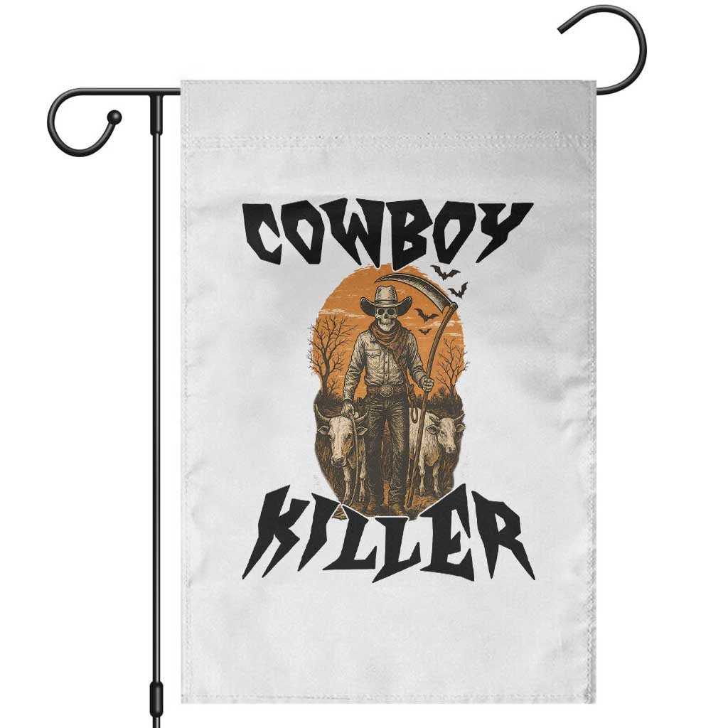 Halloween Skeleton Garden Flag Cowboy Killer Spooky Western Horror Design - Wonder Print Shop