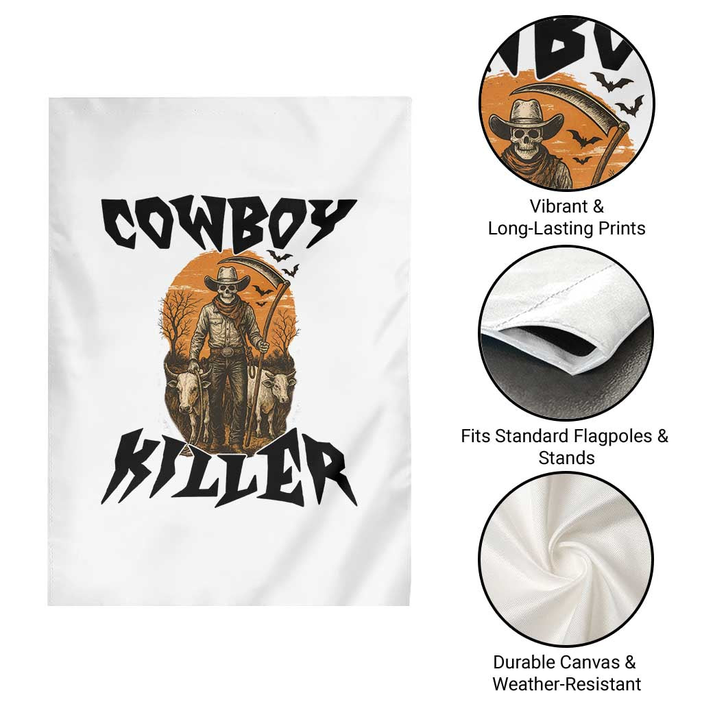 Halloween Skeleton Garden Flag Cowboy Killer Spooky Western Horror Design - Wonder Print Shop