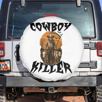 Halloween Skeleton Spare Tire Cover Cowboy Killer Spooky Western Horror Design - Wonder Print Shop