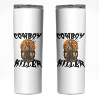 Halloween Skeleton Skinny Tumbler Cowboy Killer Spooky Western Horror Design