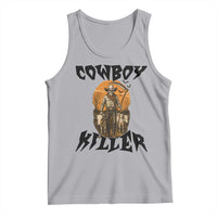Halloween Skeleton Tank Top Cowboy Killer Spooky Western Horror Design - Wonder Print Shop