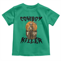 Halloween Skeleton Toddler T Shirt Cowboy Killer Spooky Western Horror Design - Wonder Print Shop