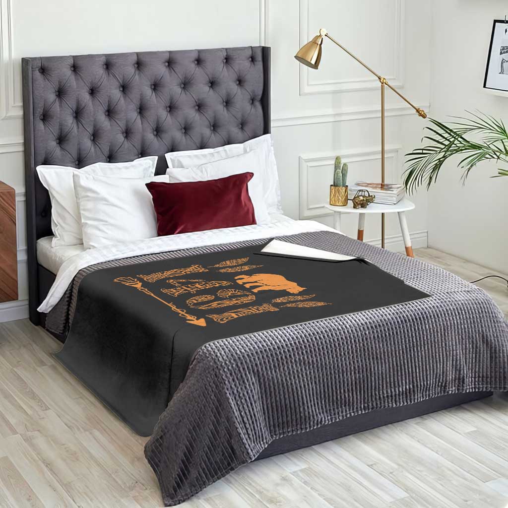 1491 Indigenous Peoples Day Throw Blanket Proud Native American Pride
