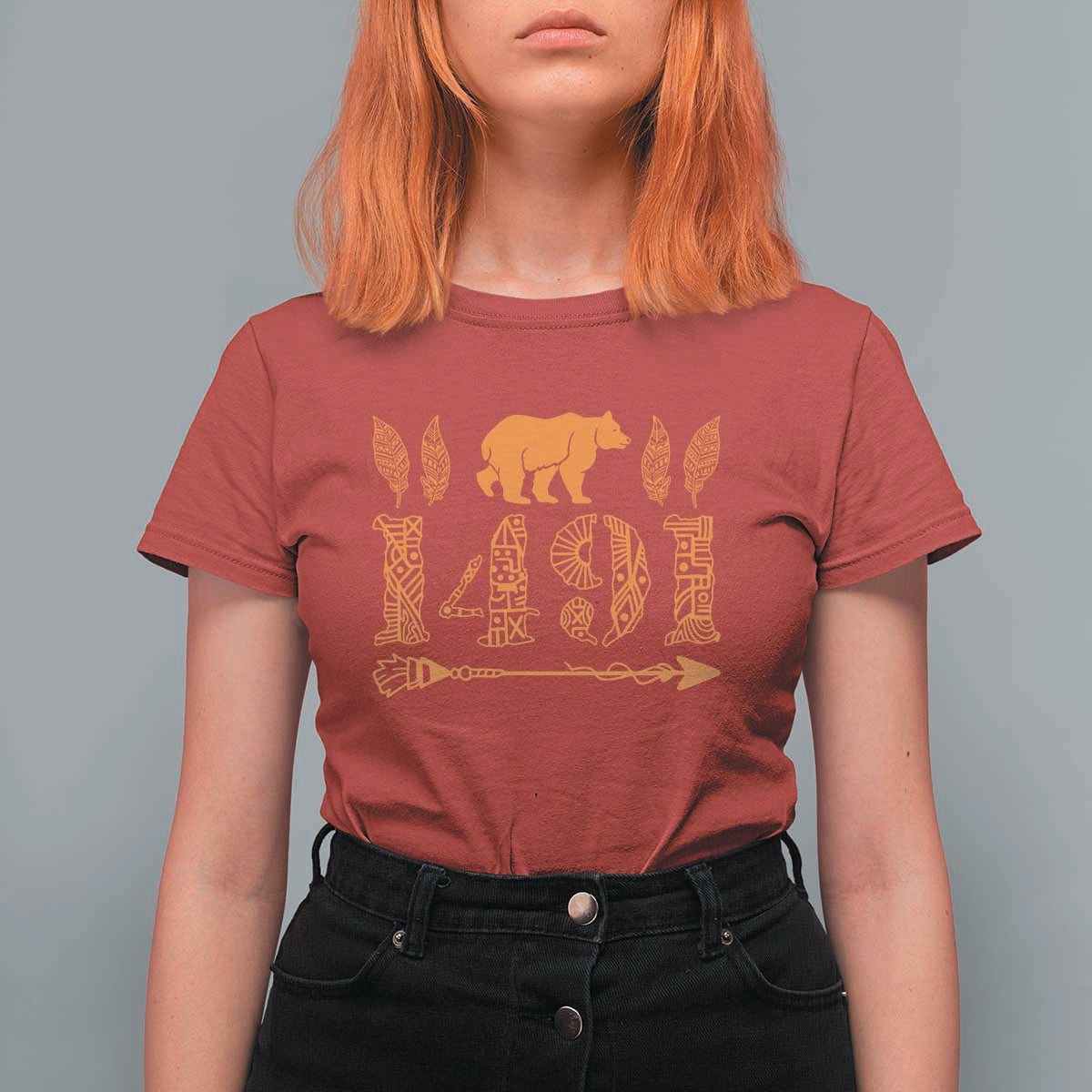 1491 Indigenous Peoples Day T Shirt For Women Proud Native American Pride