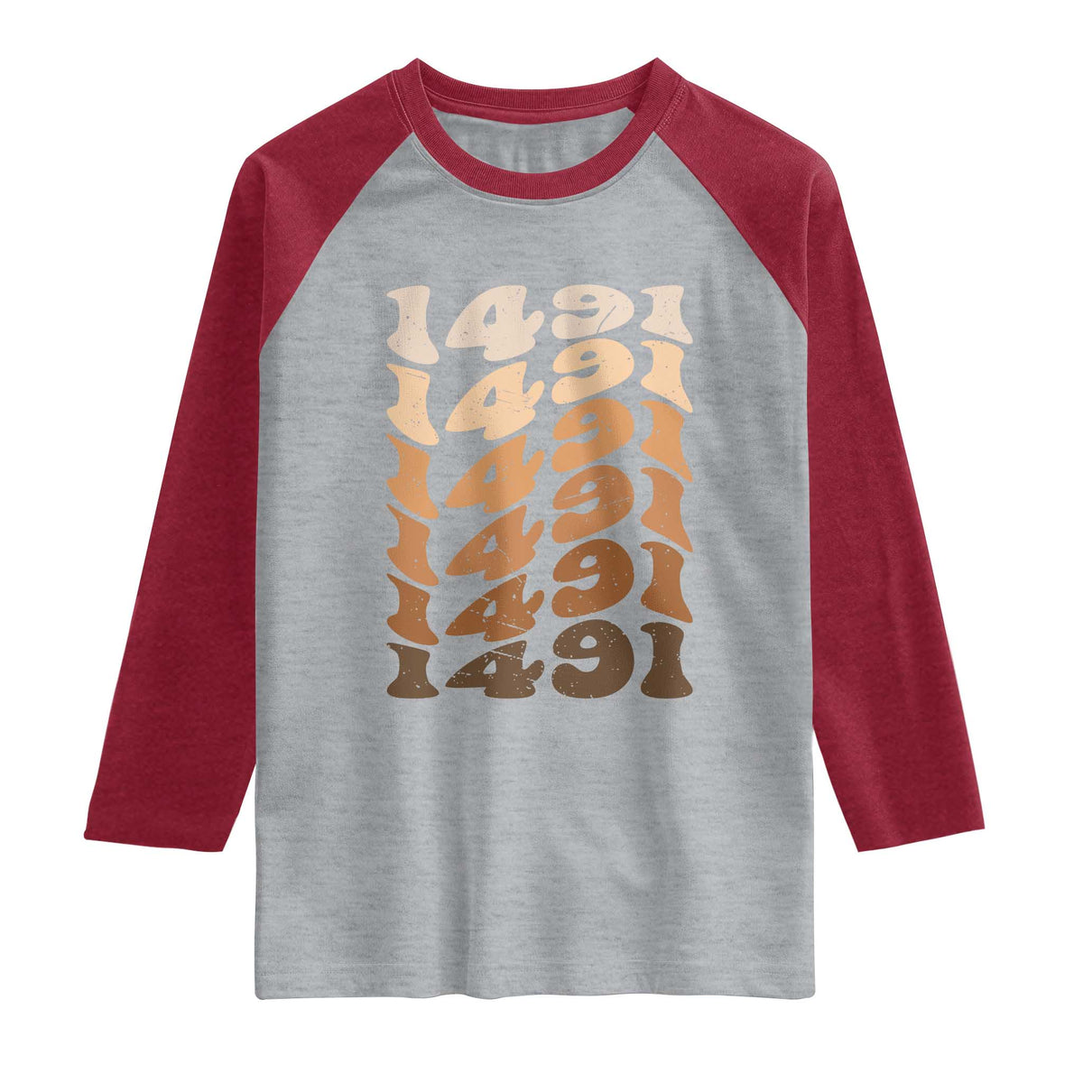 1491 Indigenous Peoples Day Raglan Shirt Native American Heritage Pride