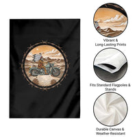 Native American Biker Gift Garden Flag Skull Motorcycle Rider