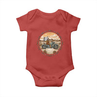 Native American Biker Gift Baby Onesie Skull Motorcycle Rider