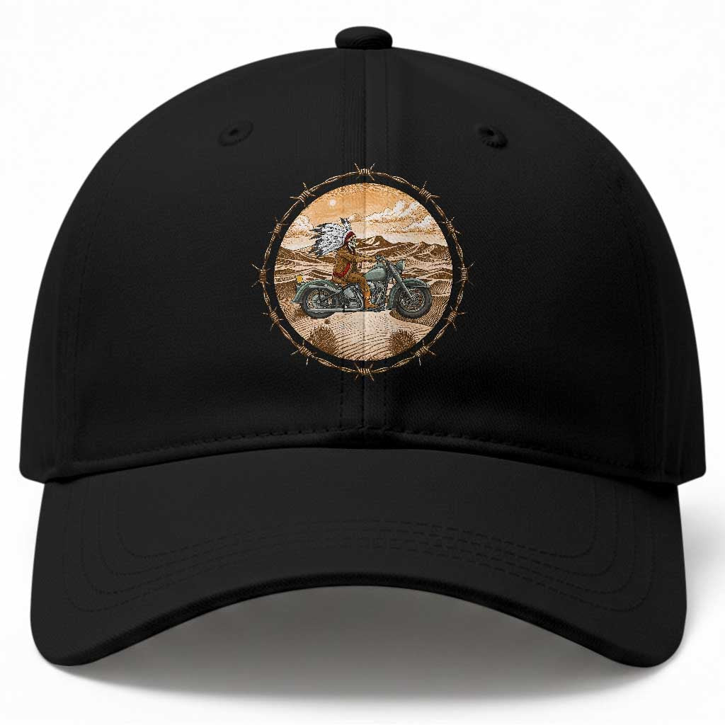 Native American Biker Gift Baseball Cap Skull Motorcycle Rider