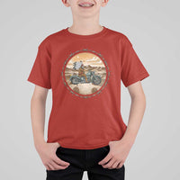 Native American Biker Gift T Shirt For Kid Skull Motorcycle Rider