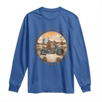 Native American Biker Gift Long Sleeve Shirt Skull Motorcycle Rider