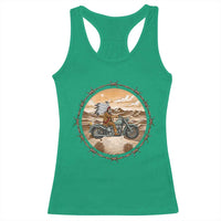 Native American Biker Gift Racerback Tank Top Skull Motorcycle Rider