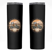 Native American Biker Gift Skinny Tumbler Skull Motorcycle Rider