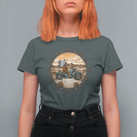 Native American Biker Gift T Shirt For Women Skull Motorcycle Rider