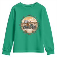 Native American Biker Gift Youth Sweatshirt Skull Motorcycle Rider