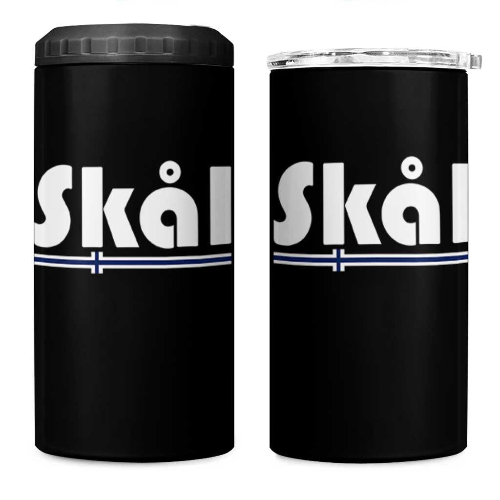 Vintage Norway Norge Skål Flag Graphic 4 in 1 Can Cooler Tumbler Proud Norwegian Fan