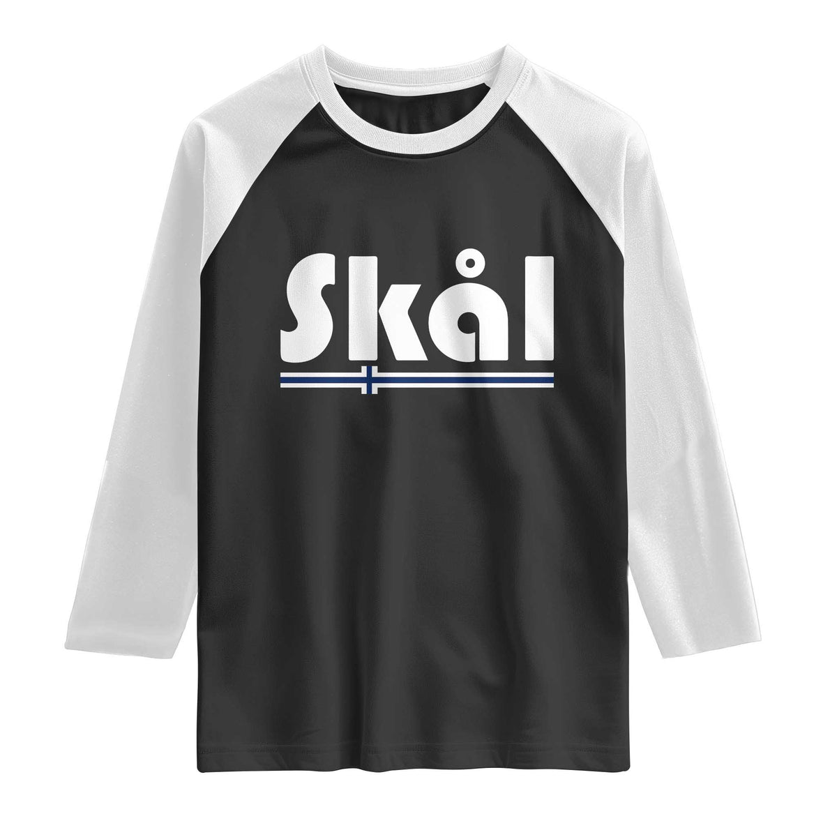 Vintage Norway Norge Skål Flag Graphic Raglan Shirt Proud Norwegian Fan