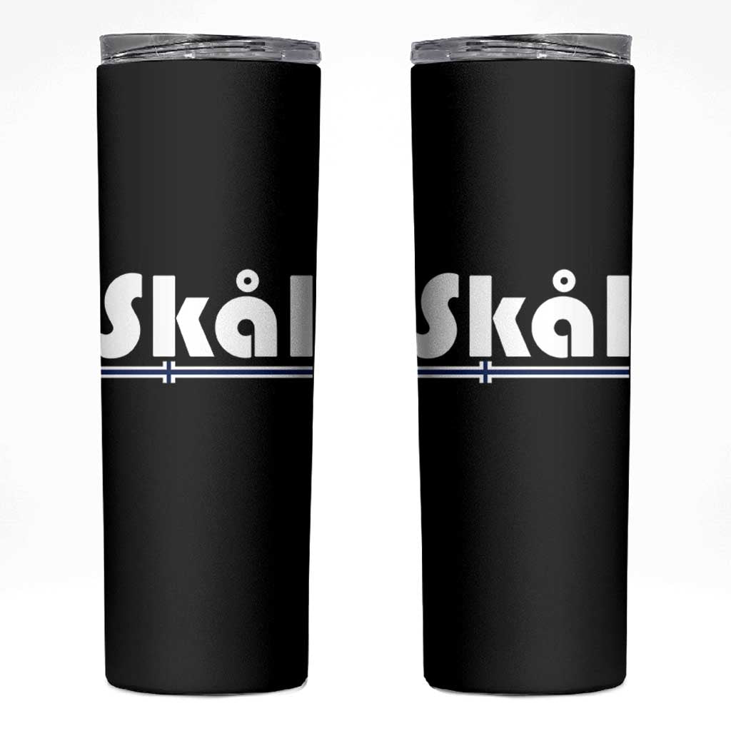 Vintage Norway Norge Skål Flag Graphic Skinny Tumbler Proud Norwegian Fan