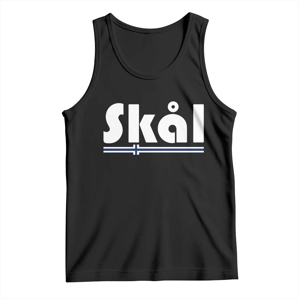 Vintage Norway Norge Skål Flag Graphic Tank Top Proud Norwegian Fan