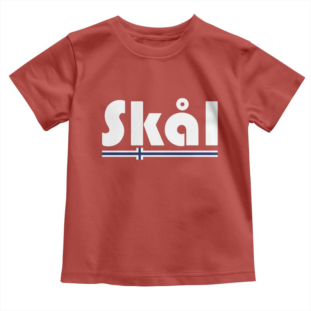 Vintage Norway Norge Skål Flag Graphic Toddler T Shirt Proud Norwegian Fan