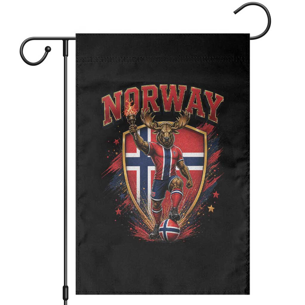 Funny Norway Norwegian Moose Garden Flag Soccer Fan Game Day Gift