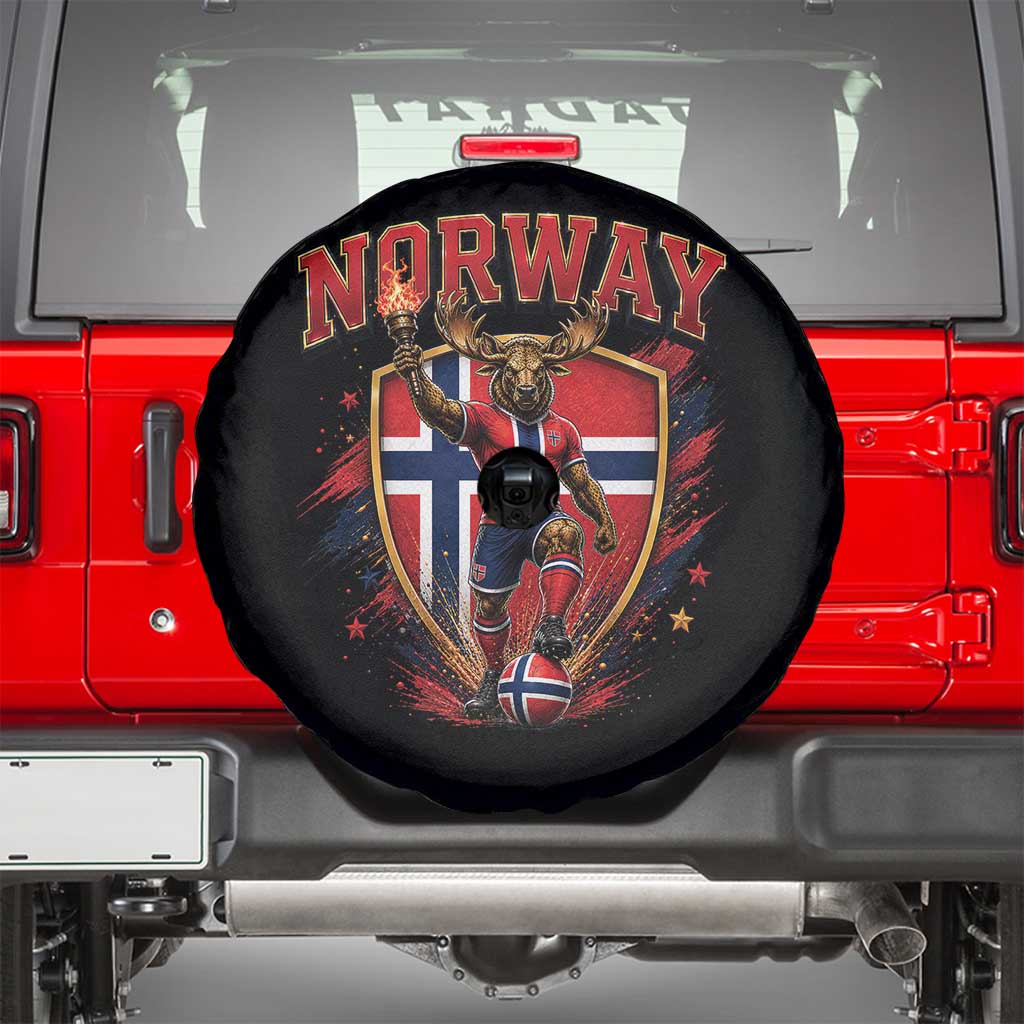 Funny Norway Norwegian Moose Spare Tire Cover Soccer Fan Game Day Gift