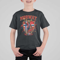 Funny Norway Norwegian Moose T Shirt For Kid Soccer Fan Game Day Gift